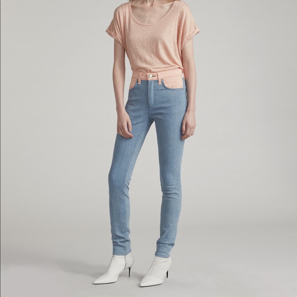 Phila High-Rise Skinny Jeans with Colorblocking